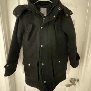 Like New Calvin Klein Est. 1978 Black Lined Insulated Fur Lined Hood Jacket-M